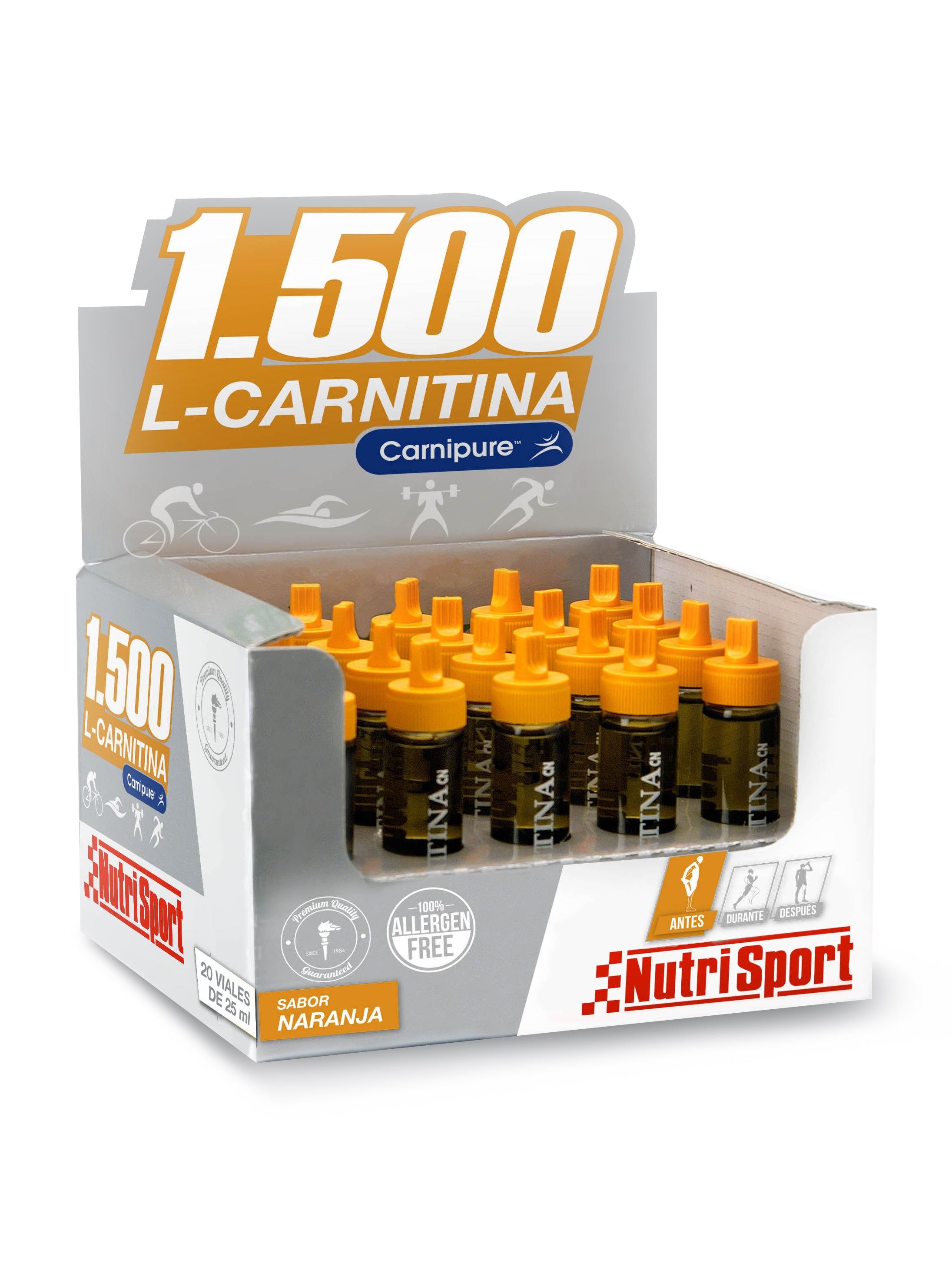 L-CARNITINA 1500 NARANJA 20Viales-NUTRISPORT