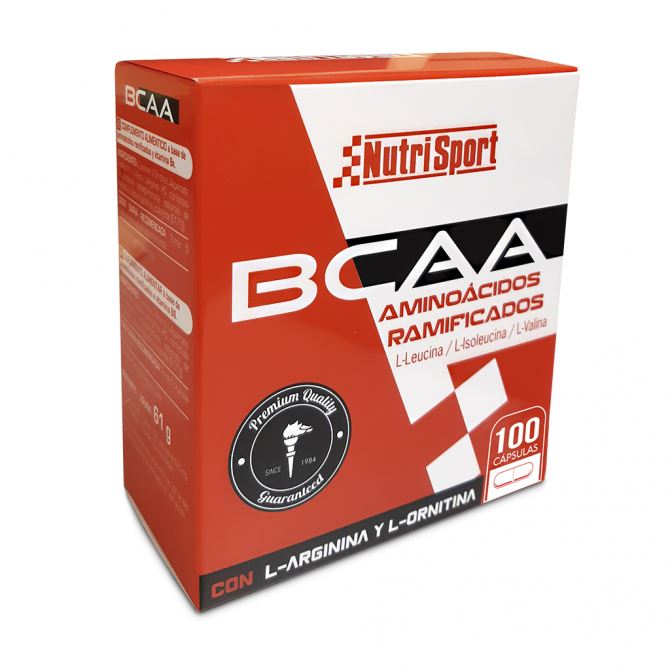 AMINOÁCIDOS RAMIFICADOS BCAA 500mg 100caps-NUTRISPORT