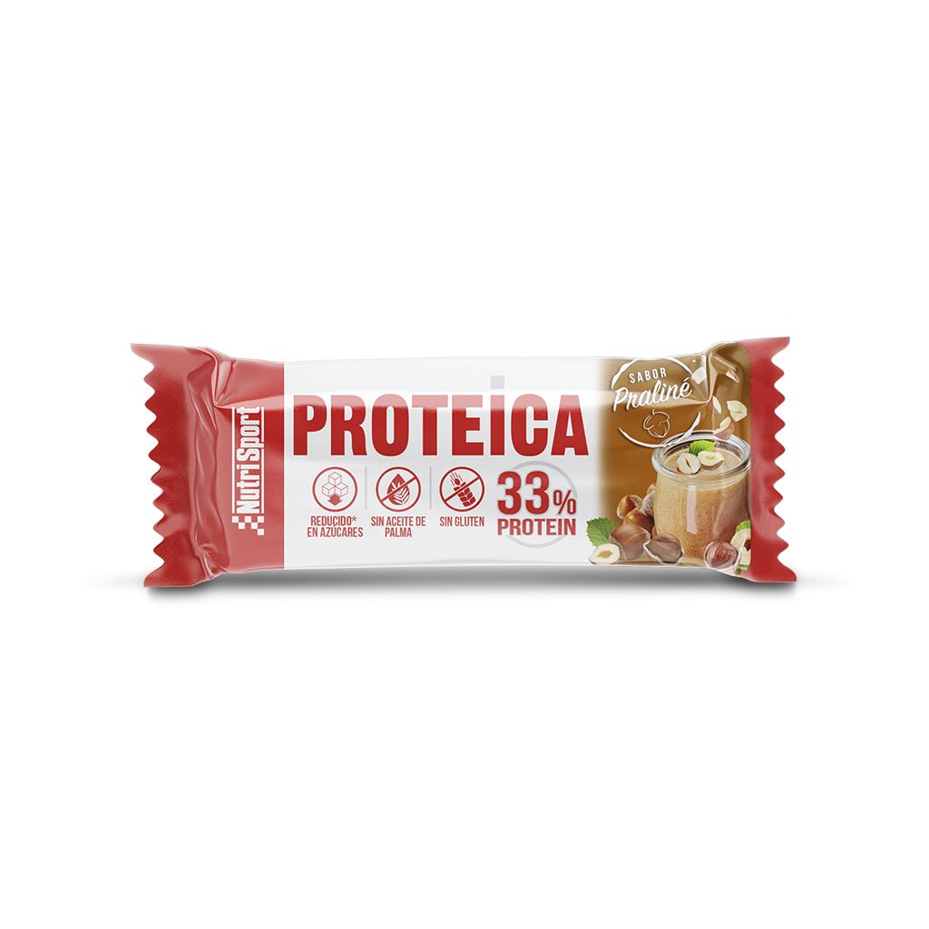 BARRITA PROTEICA AVELLANA-PRALINE 24b-NUTRISPORT