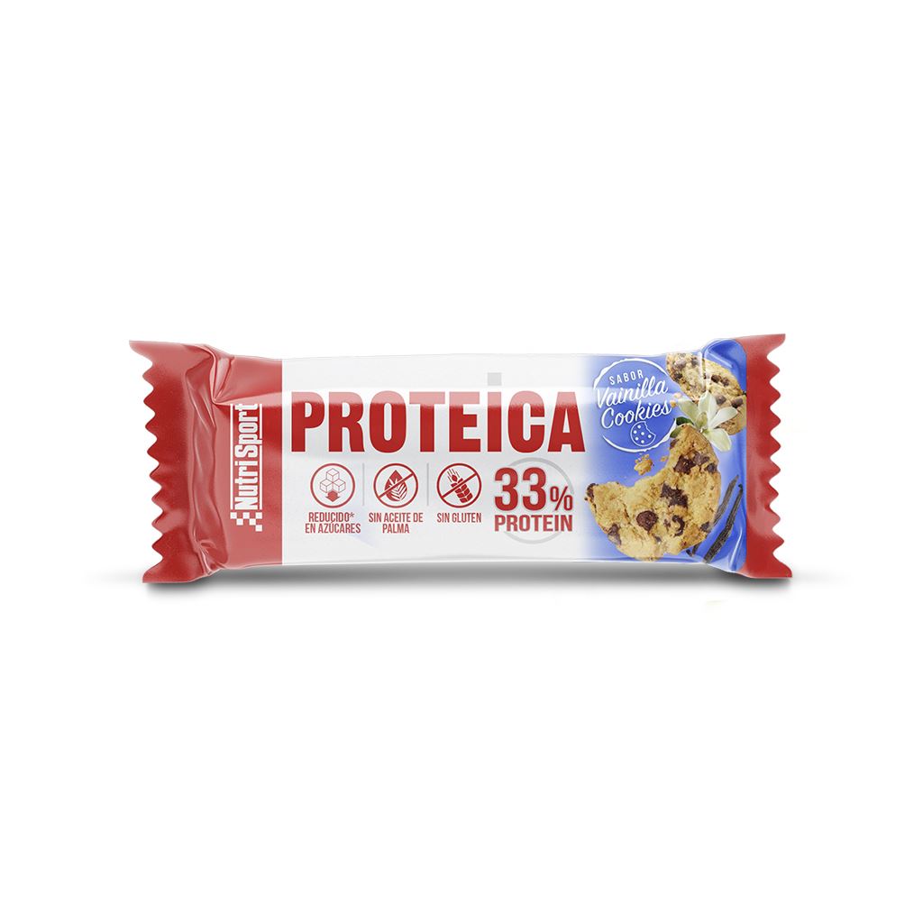 BARRITA PROTEICA VAINILLA & COOKIES 24b-NUTRISPORT