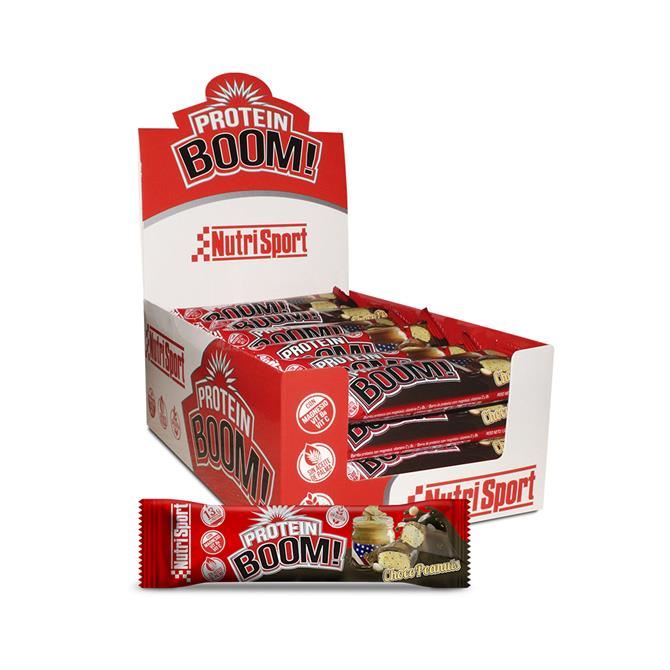 BARRITA BOOM PROTEIN CHOCO & CACAHUETE 24b-NUTRISPORT