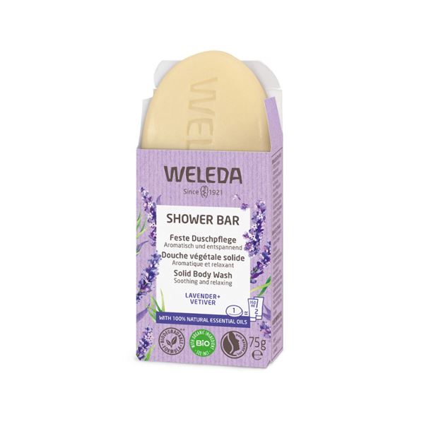 JABÓN DUCHA SÓLIDO RELAJANTE LAVANDA 75g-WELEDA