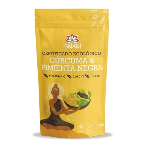 CÚRCUMA ACTIVA CON PIMIENTA NEGRA 150gr-ISWARI