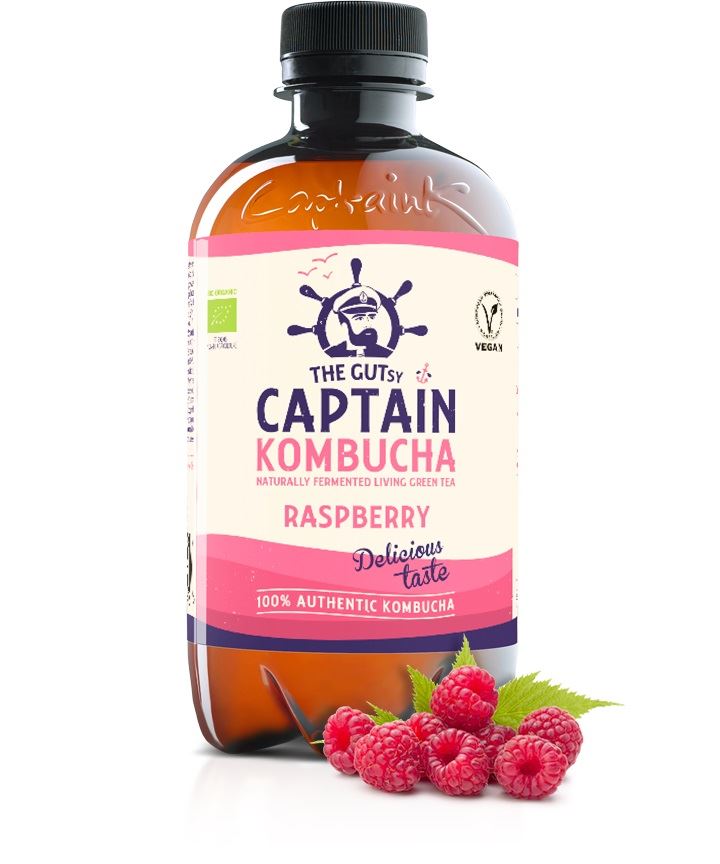 TÉ KOMBUCHA FRAMBUESA BIO 400ml-CAPTAIN