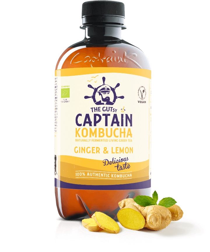 TÉ KOMBUCHA JENGIBRE & LIMÓN BIO 400ml-CAPTAIN