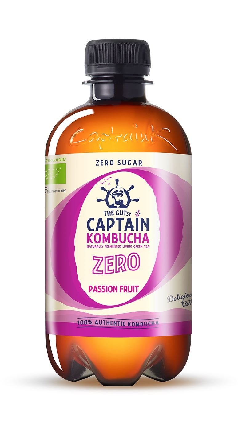 TÉ KOMBUCHA ZERO MARACUYA (FUTA PASIÓN) BIO 400ml-CAPTAIN