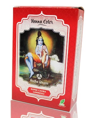 HENNA POLVO SUPER CAOBA LUMINOSO-RADHE SHYAM