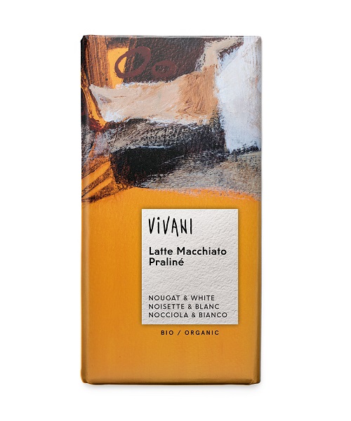 CHOCOLATE LATTE MACCHIATO PRALINE BIO 100gr-VIVANI