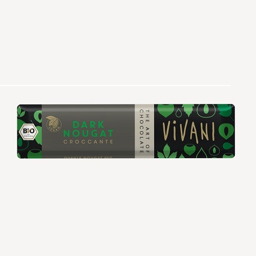 CHOCOLATE BARRITA NEGRO AVELLANA CRUJIENTE BIO 35gr (U/C 18)-VIVANI