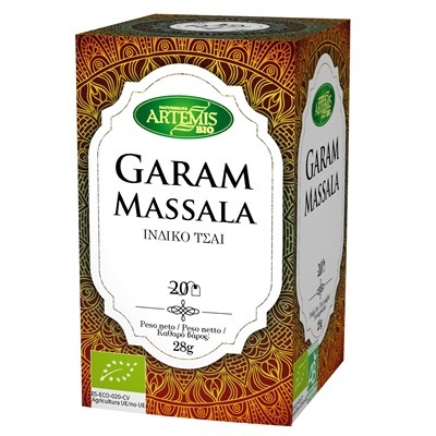 TÉ GARAM MASSALA sin teína BIO 20 FILTROS-ARTEMIS