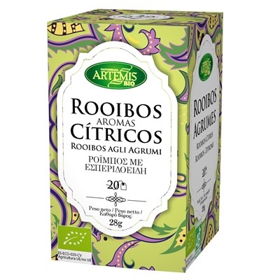 TÉ ROOIBOS CÍTRICOS sin teína BIO 20 FILTROS-ARTEMIS