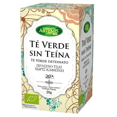 TÉ VERDE DESCAFEINADO BIO 20 FILTROS-ARTEMIS