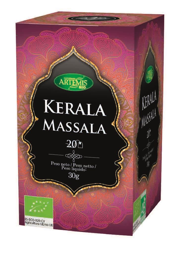 TÉ KERALA MASSALA sin teína BIO 20 FILTROS-ARTEMIS