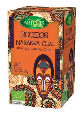 TÉ ROOIBOS NARANJA CHAI sin teína BIO 20 FILTROS-ARTEMIS