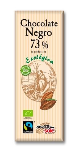 CHOCOLATE NEGRO 73% ECO 25gr-SOLE