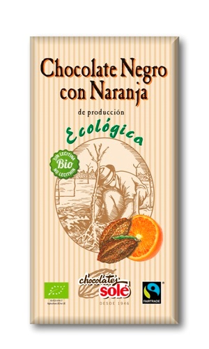 CHOCOLATE NEGRO NARANJA ECO 100gr-SOLE