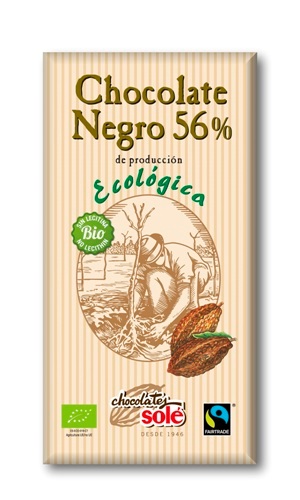 CHOCOLATE NEGRO 56% ECO 100gr-SOLE