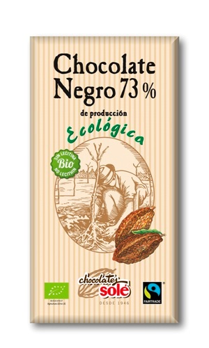 CHOCOLATE NEGRO 73% ECO 100gr-SOLE