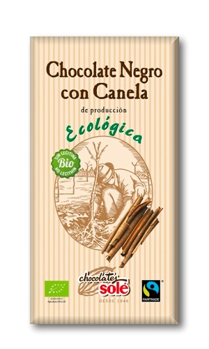 CHOCOLATE NEGRO CANELA ECO 100gr-SOLE