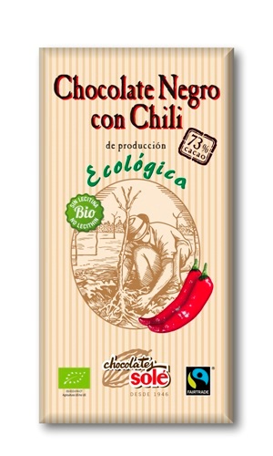 CHOCOLATE NEGRO 73% CHILI ECO 100gr-SOLE