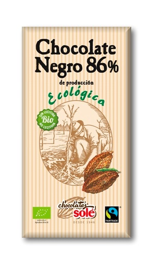 CHOCOLATE NEGRO 86% ECO 100gr-SOLE
