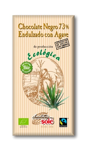 CHOCOLATE NEGRO 73% AGAVE ECO 100gr-SOLE