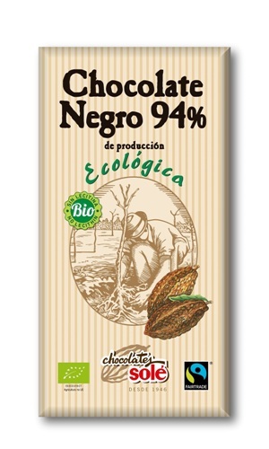 CHOCOLATE NEGRO 94% ECO 100gr-SOLE