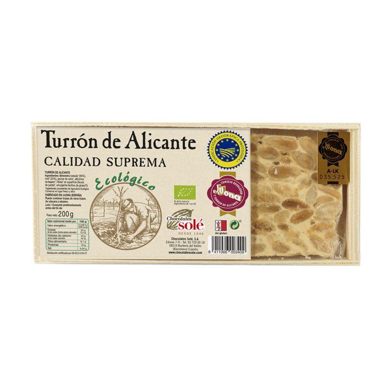 TURRÓN ALICANTE ECO 200gr-SOLE