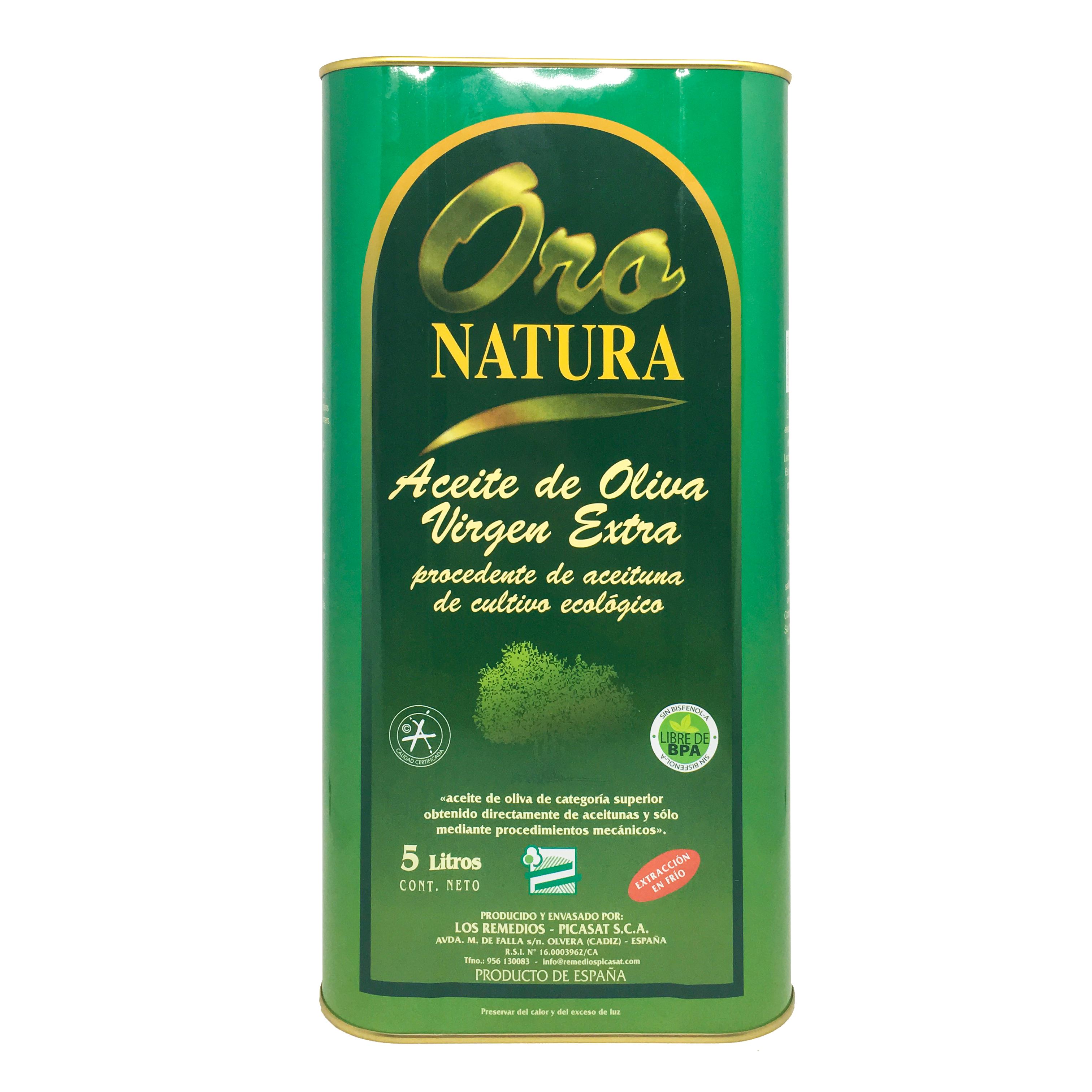 ACEITE OLIVA VIRGEN EXTRA ECO lata 5L-LOS REMEDIOS