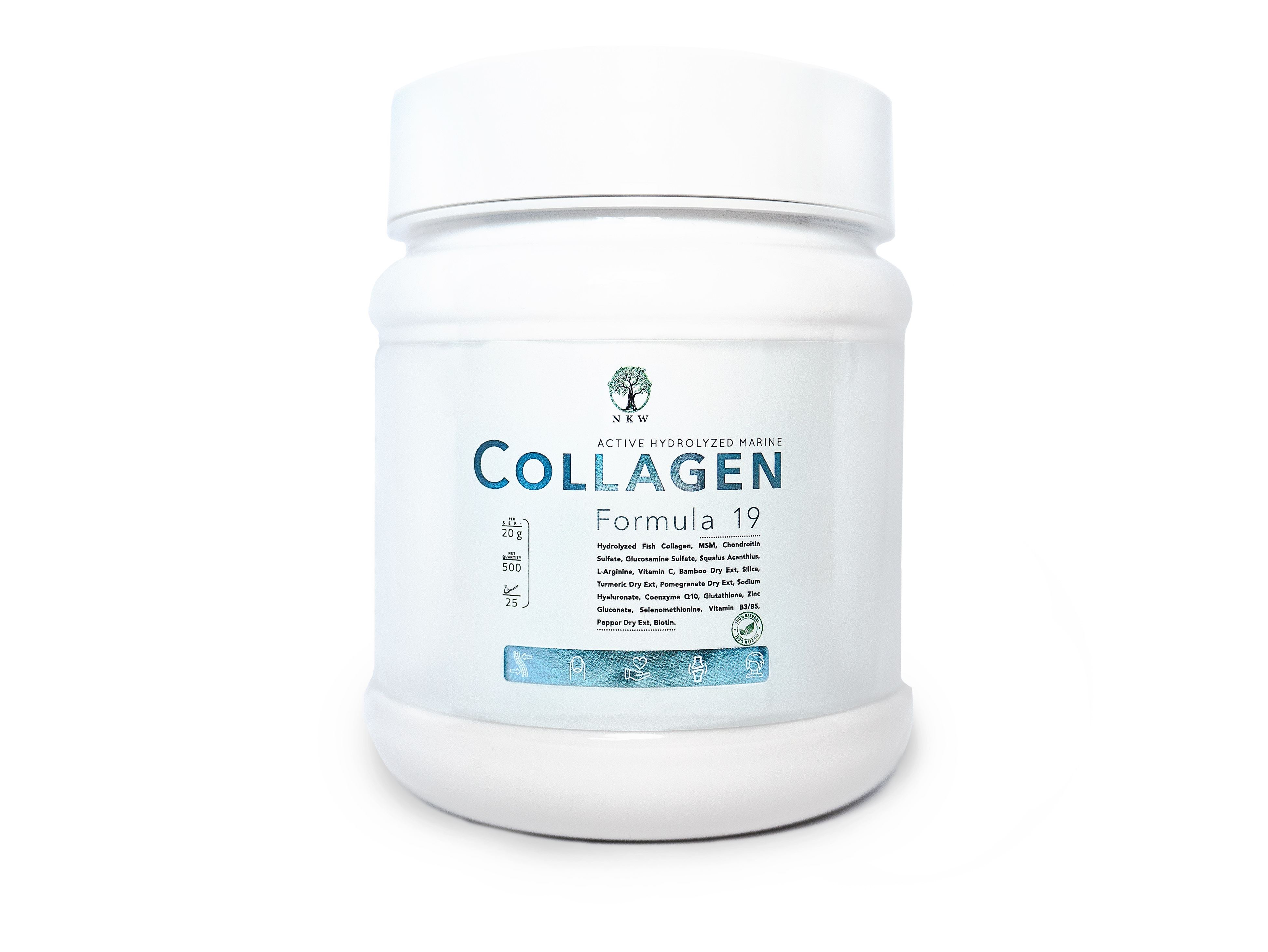 COLLAGEN ACTIVE HYDROLYZED 500gr.(colágeno marino)-NATURE KARE