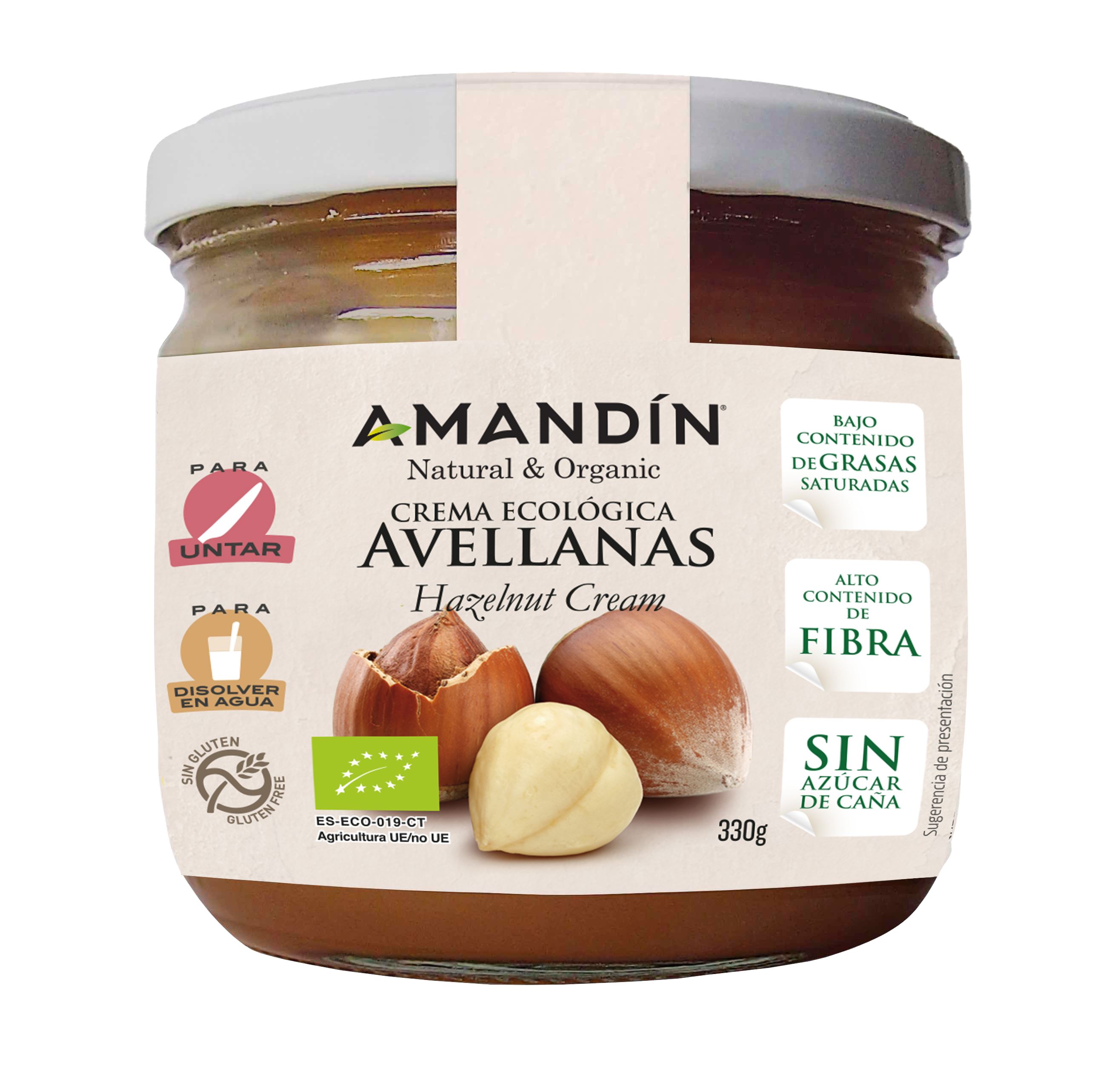 CREMA AVELLANAS ECO 330gr-AMANDIN