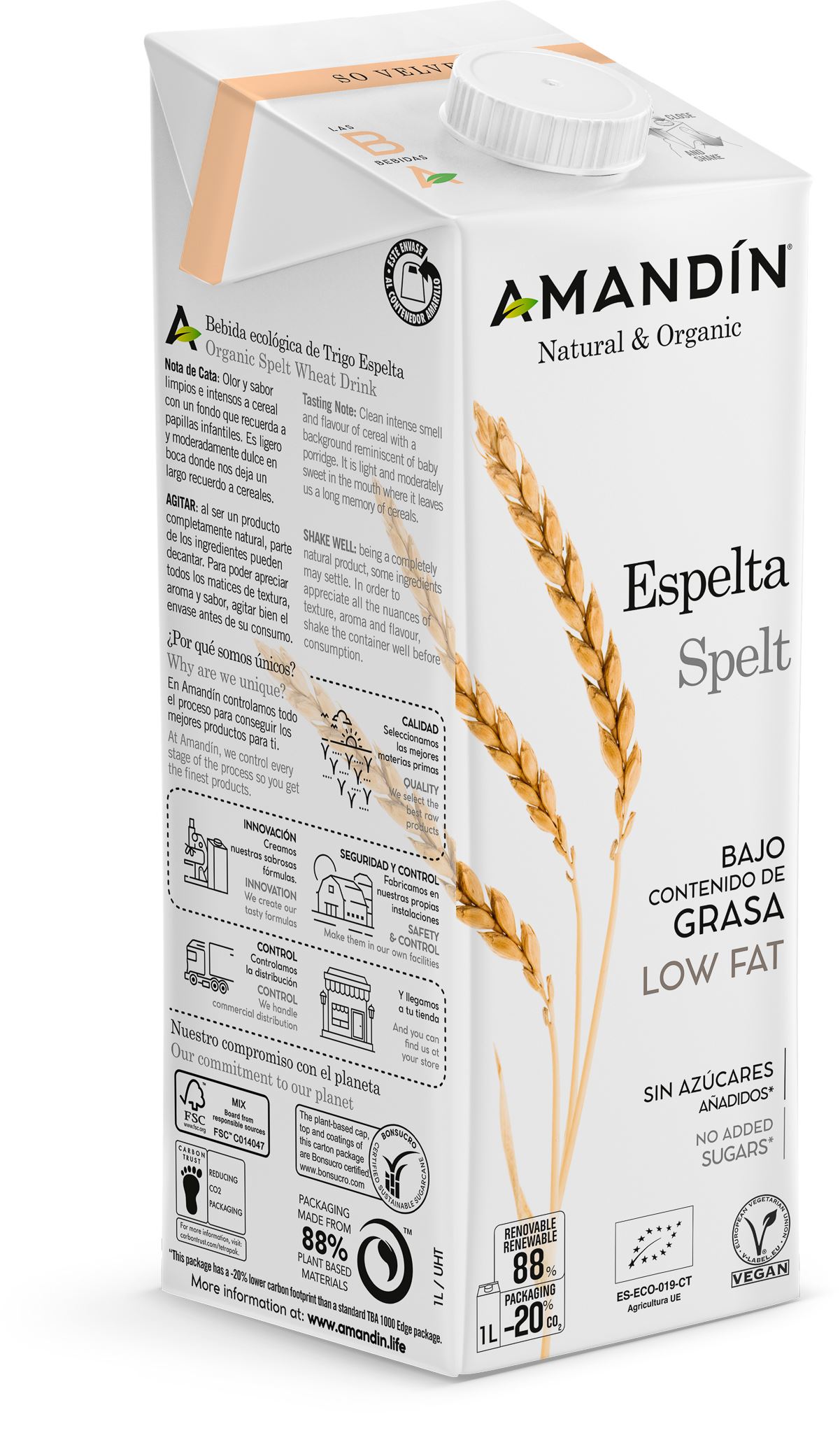 BEBIDA ESPELTA S/A ECO 1L-AMANDIN