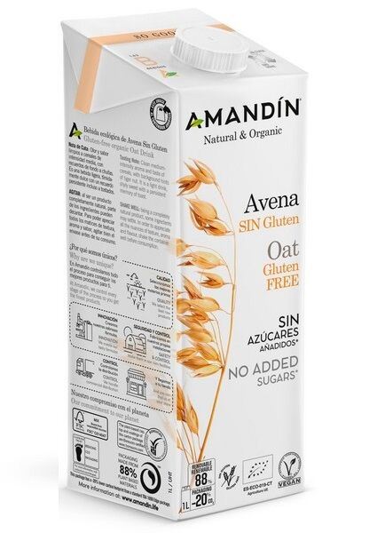 BEBIDA AVENA S/G ECO 1L -AMANDIN