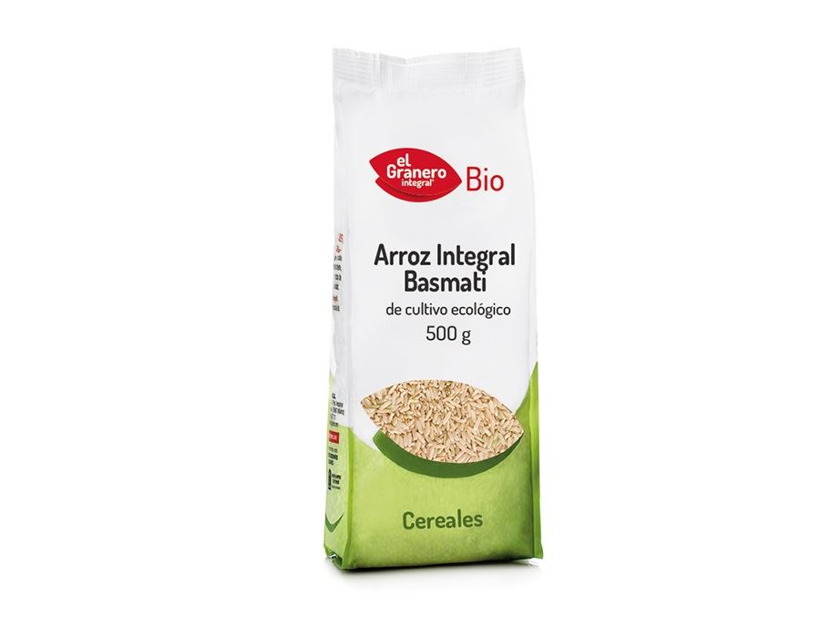 ARROZ BASMATI INTEGRAL BIO 500gr (U/C 12)-EL GRANERO