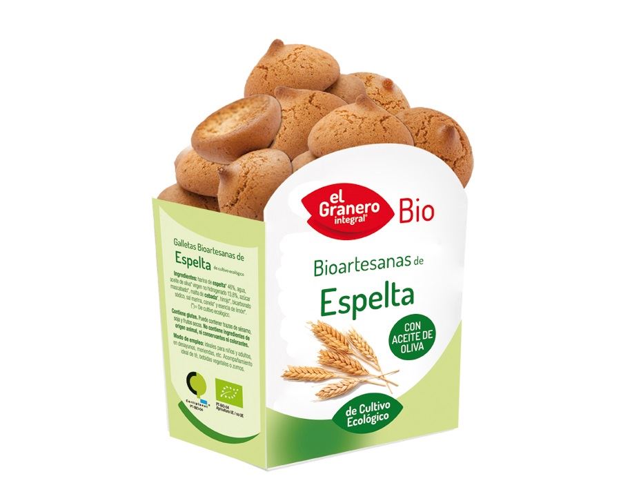 GALLETAS ARTESANAS DE TRIGO ESPELTA BIO 220gr-EL GRANERO