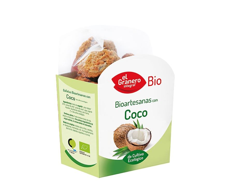 GALLETAS ARTESANAS CON COCO BIO 220gr-EL GRANERO