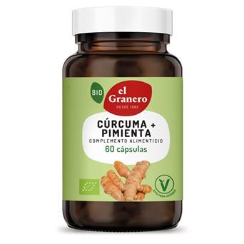 CÚRCUMA+PIMIENTA 440mg 60caps-EL GRANERO