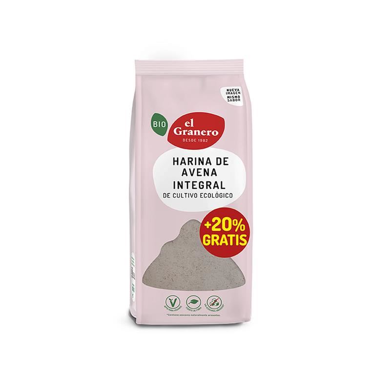 HARINA AVENA INTEGRAL BIO 500gr (U/C 6)-EL GRANERO