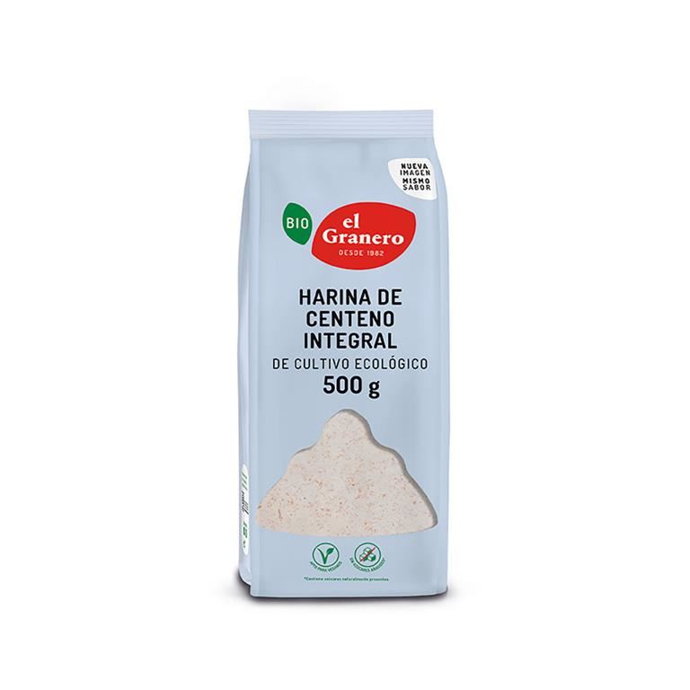 HARINA CENTENO INTEGRAL BIO 500g (U/C 8)-EL GRANERO