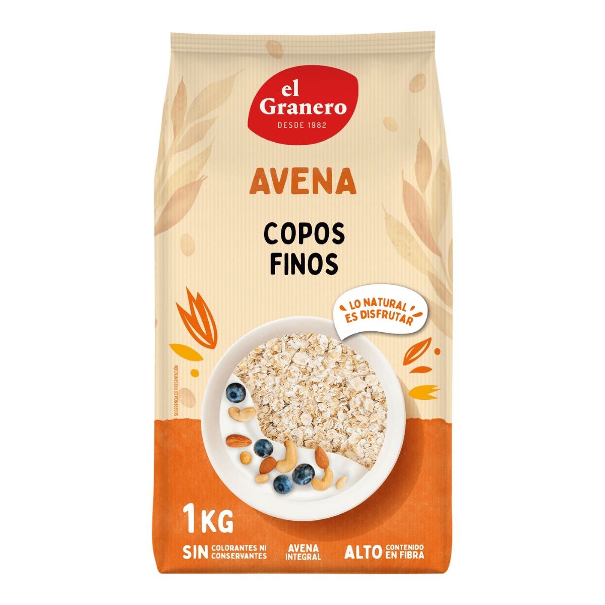 COPOS AVENA FINOS INTEGRAL BIO 1Kg (U/C 10)-EL GRANERO