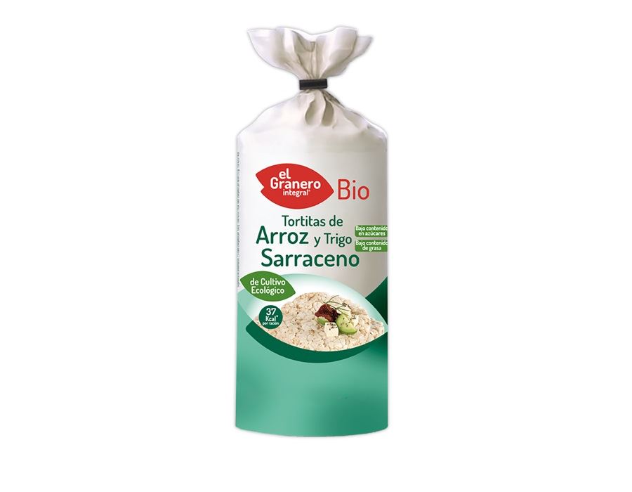 TORTITAS ARROZ Y TRIGO SARRACENO S/G BIO 115gr-EL GRANERO