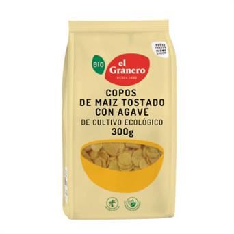 COPOS MAÍZ TOSTADOS CON AGAVE BIO 300gr (U/C 10)-EL GRANERO
