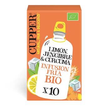 INFU. FRÍA CON LIMÓN, JENGIBRE Y CÚRCUMA BIO 10 FILTROS-CUPPER