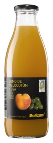 ZUMO MELOCOTÓN Y UVA ECO 750ml-DELIZUM