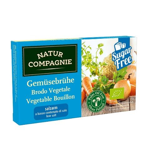 CALDO VEGETAL PASTILLAS BAJO EN SAL S/A BIO 80gr-NATUR COMPAGNIE