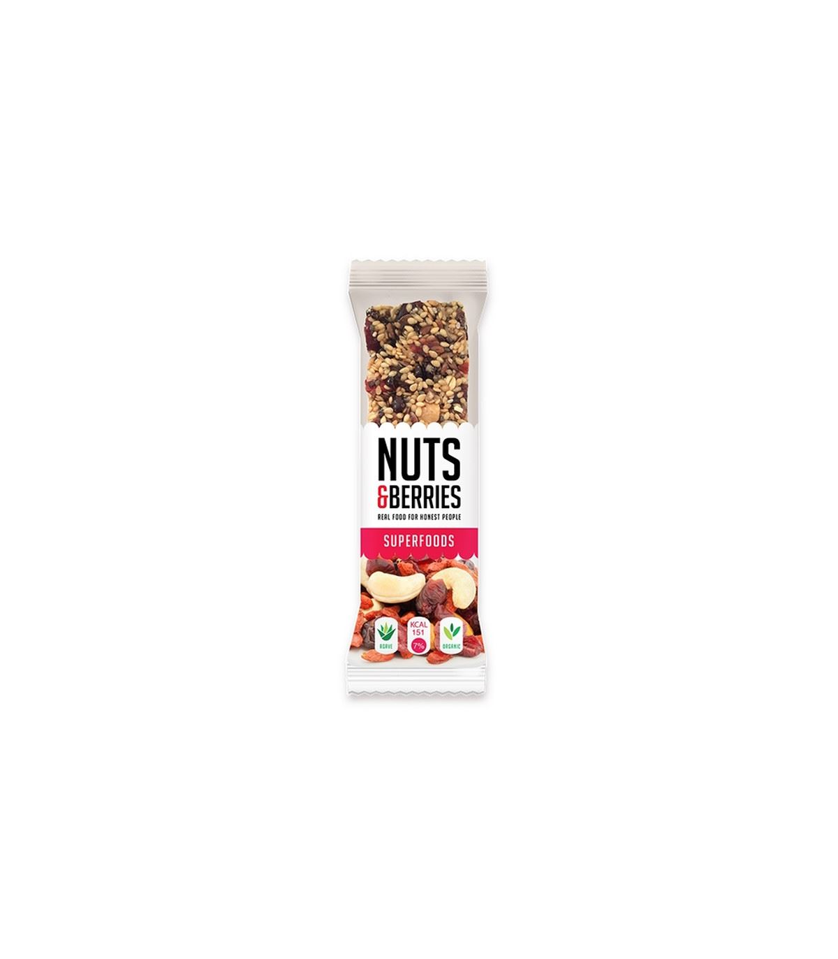 BARRITA SUPERFOOD BIO 40gr-NUTS&BERRIES