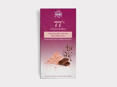 CHOCOLATE 77% CON SAL HIMALAYA ECO 70gr-MAYA
