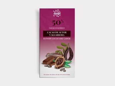 CHOCOLATE AUTOR 50% Y ALGARROBA ECO 70gr-MAYA