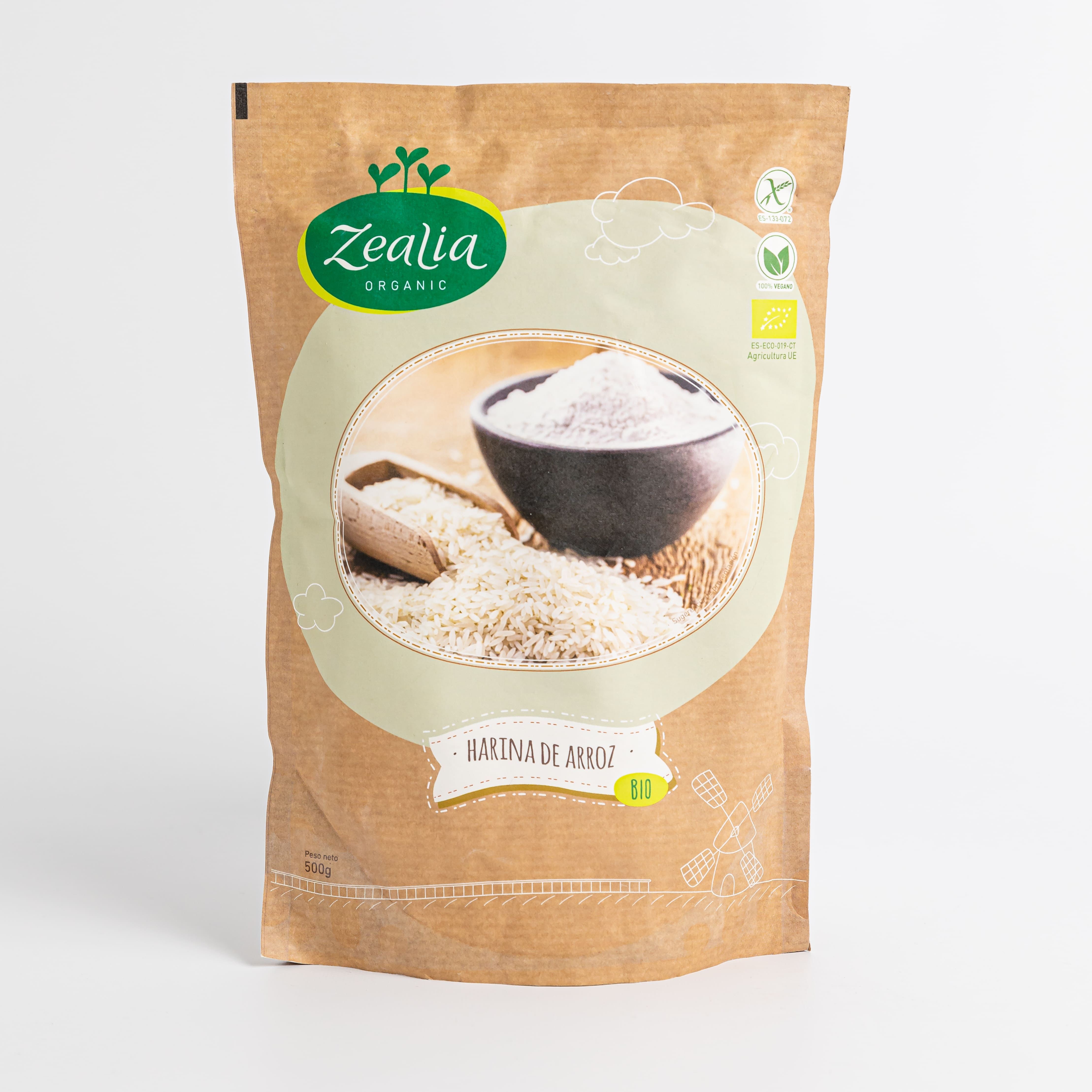 HARINA ARROZ S/G BIO 500gr-ZEALIA