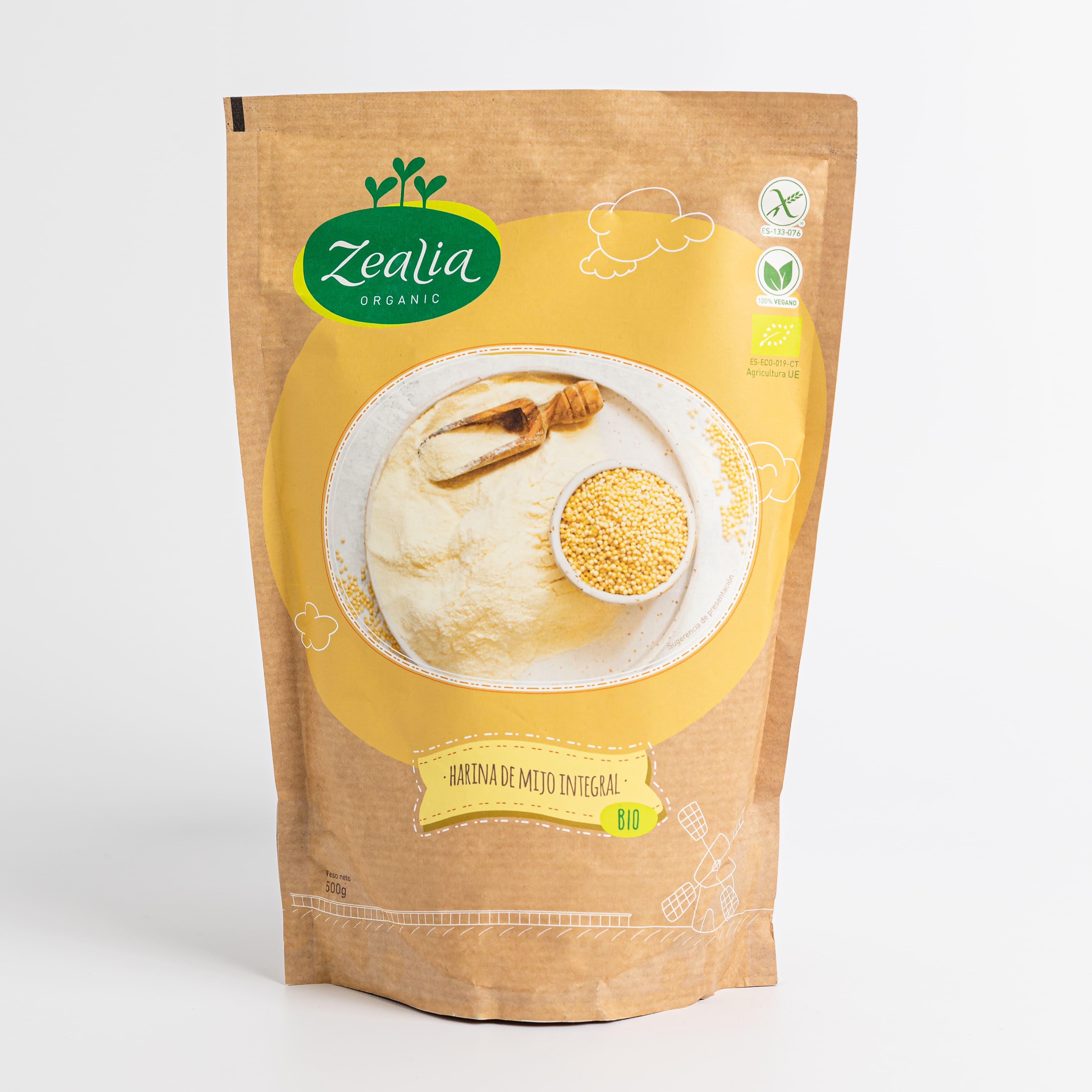 HARINA MIJO INTEGRAL S/G BIO 500gr-ZEALIA
